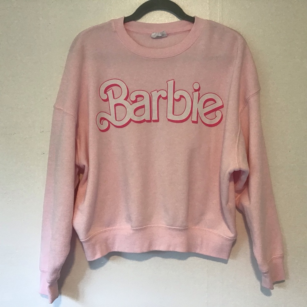 Barbie Light Pink Crewneck Sweatshirt - Picture 1 of 4
